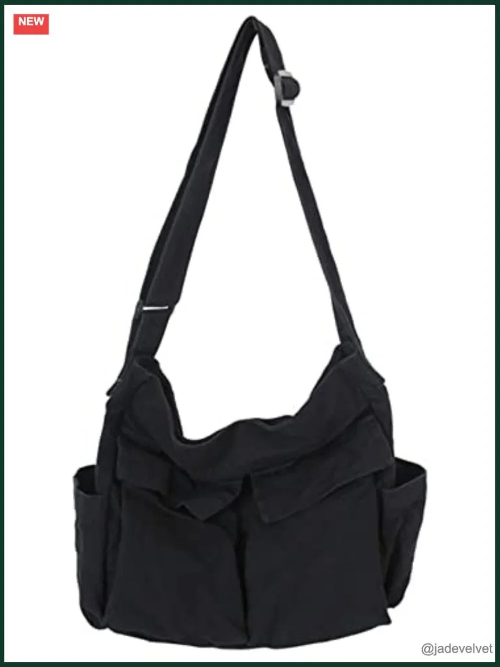 Canvas Large Tote with Multiple Pockets Crossbody Bag